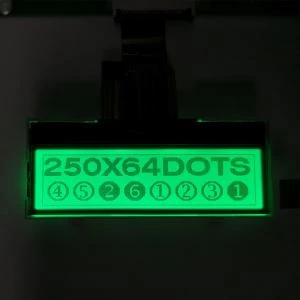 250x64 grafísk LCD með RGB-baklýsingu